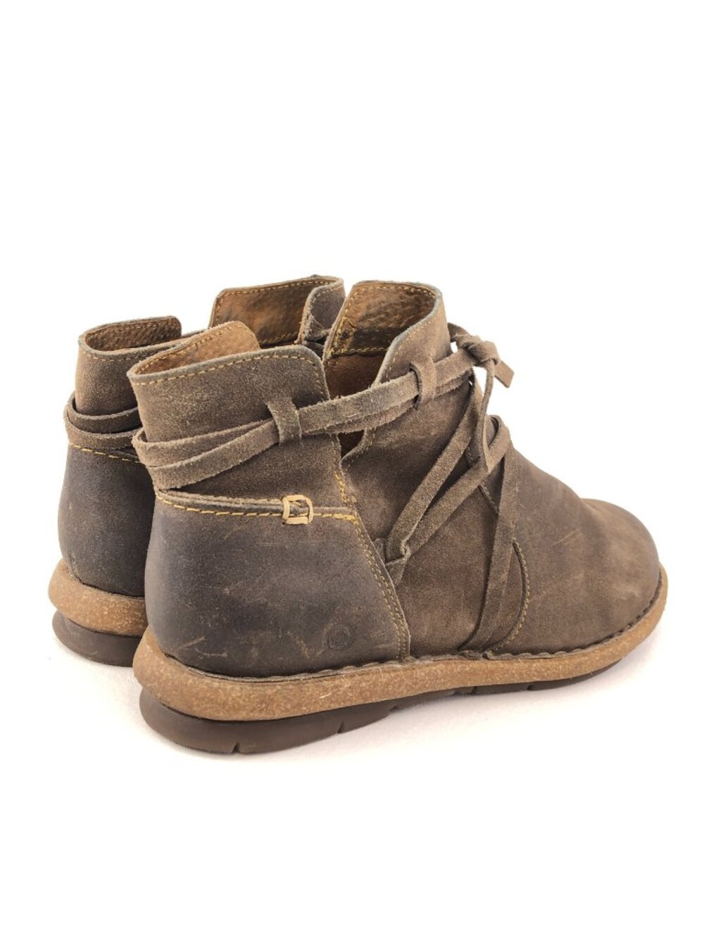 Born Tarkiln Brown Distressed Suede Ankle Boots 8.5 - Picture 5 of 12